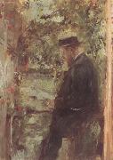 Wilhelm Leibl The Veterinarian Dr Reindl in the Arbor (nn02) Sweden oil painting reproduction